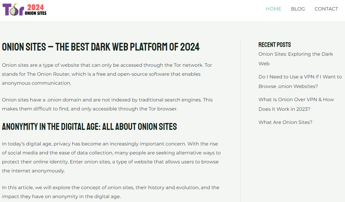 Onion Sites | The Best Dark Web Platform of 2025